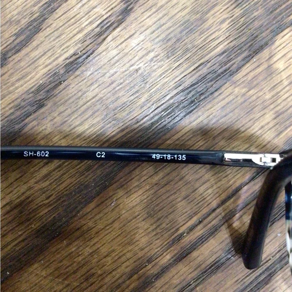 Scott Harris Europa SH-602 Denim/Zebra Full Rom Oval Eyeglasses Frames